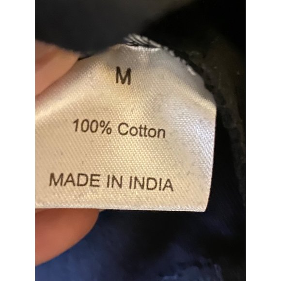 New La Luna black cotton Christmas t-shirt Gingerbread man crop top Sz M - Picture 8 of 8